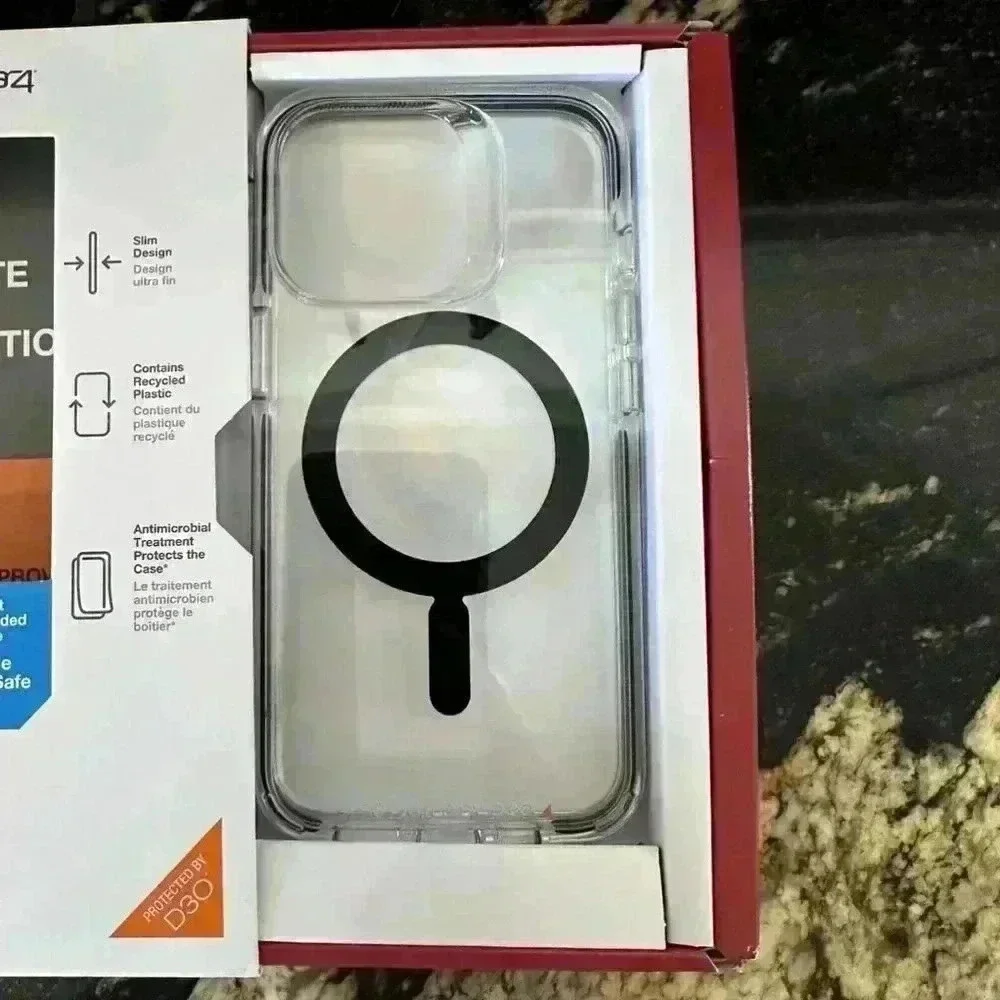 ZAGG GEAR4 PHONE 13 PRO CASE, MagSafe, 6.1 Inch, Black & Clear
